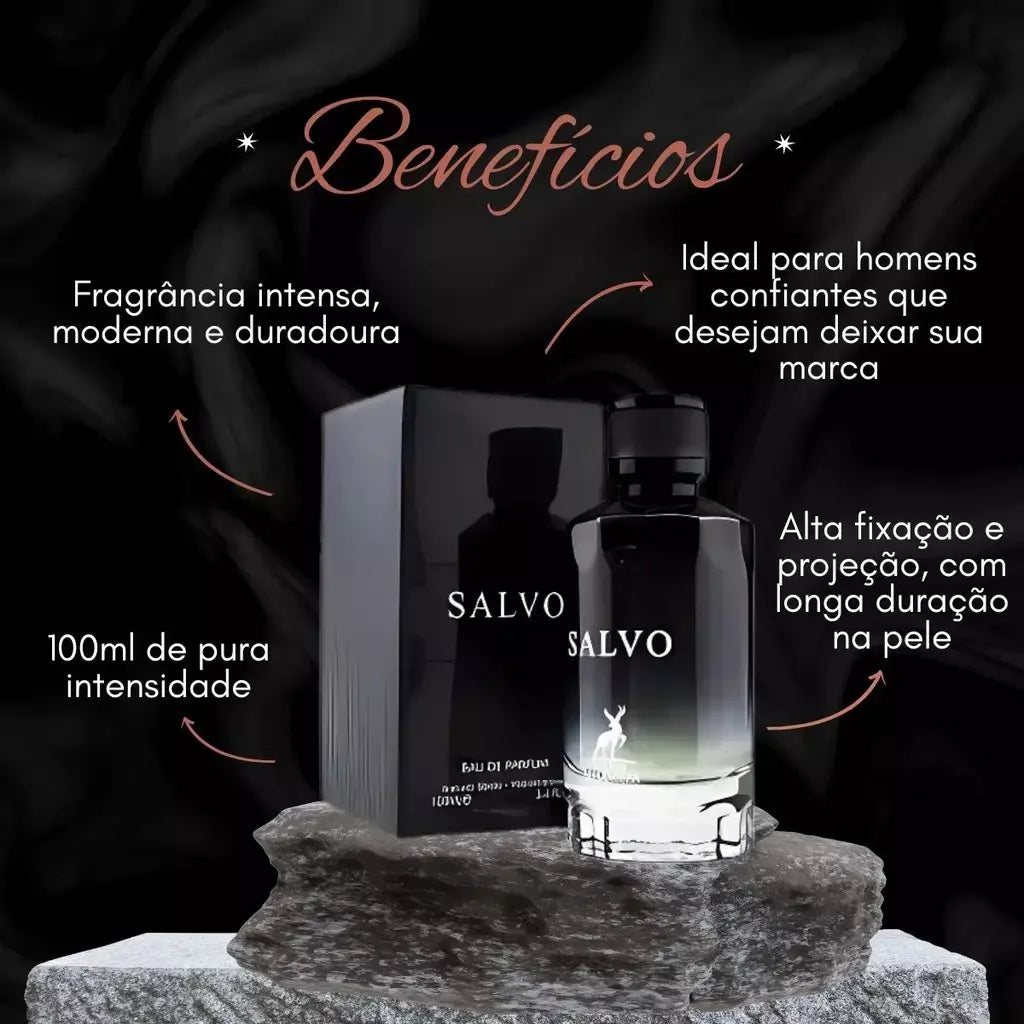 Perfume Árabe Salvo Intense Maison Alhambra Masculino 100ml Eau de Parfum Original