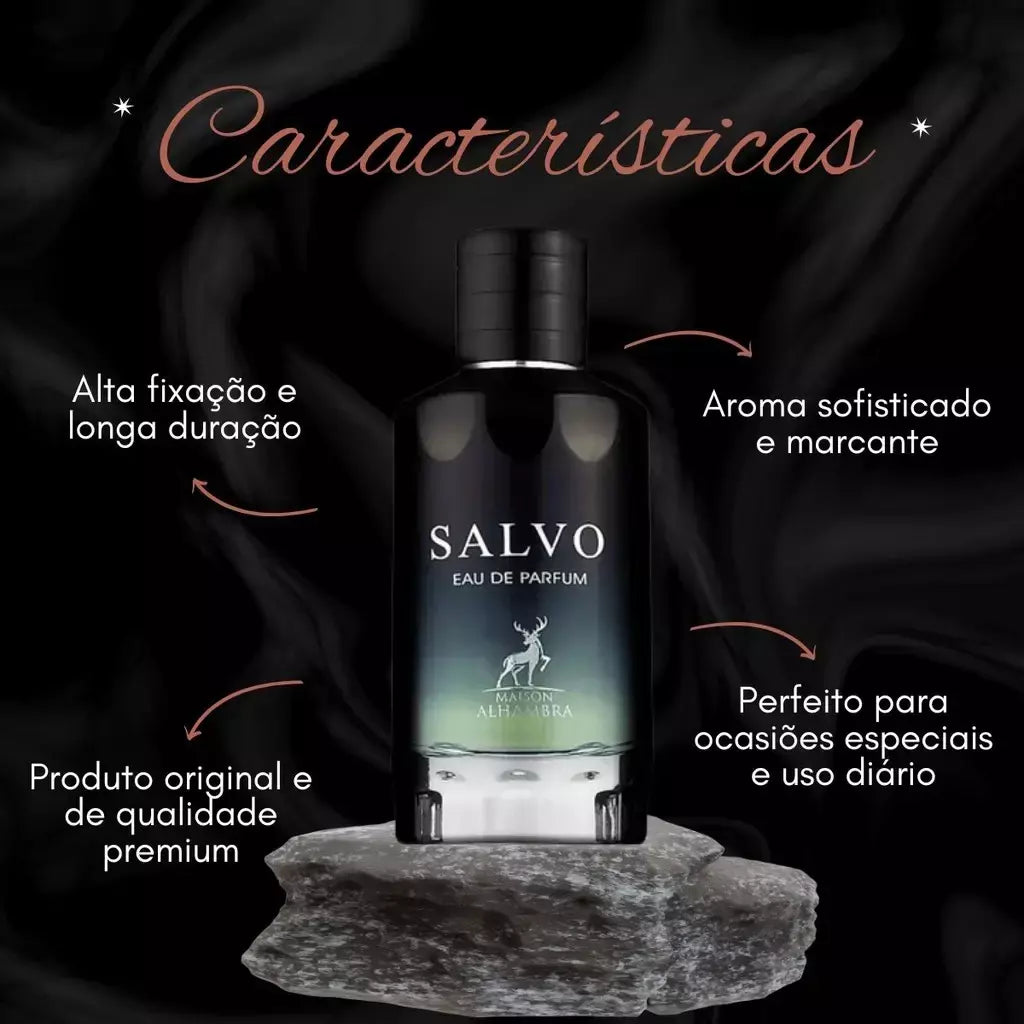 Perfume Árabe Salvo Intense Maison Alhambra Masculino 100ml Eau de Parfum Original