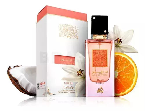 Perfume Lattafa Ana Abiyedh Coral EDP Unissex 60ml